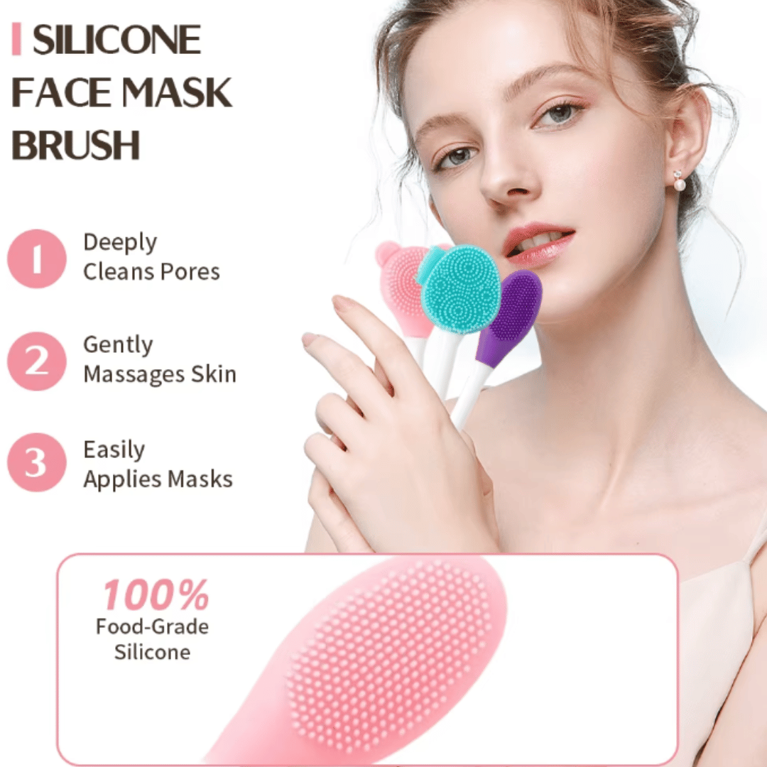 2-in-1 Silicone Facial Cleansing & Mask Brush