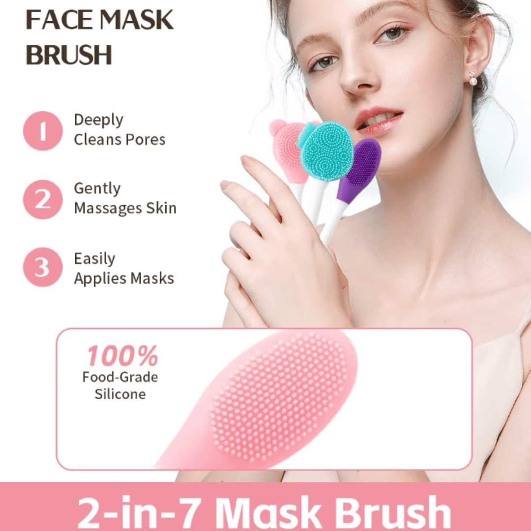 2-in-1 Silicone Facial Cleansing & Mask Brush