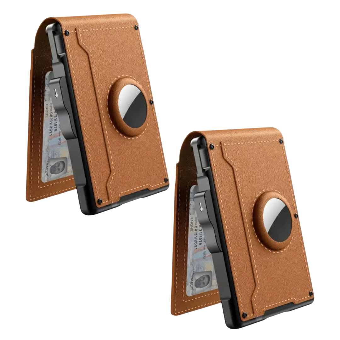SwiftVault™ Heren Slim Leren Portemonnee