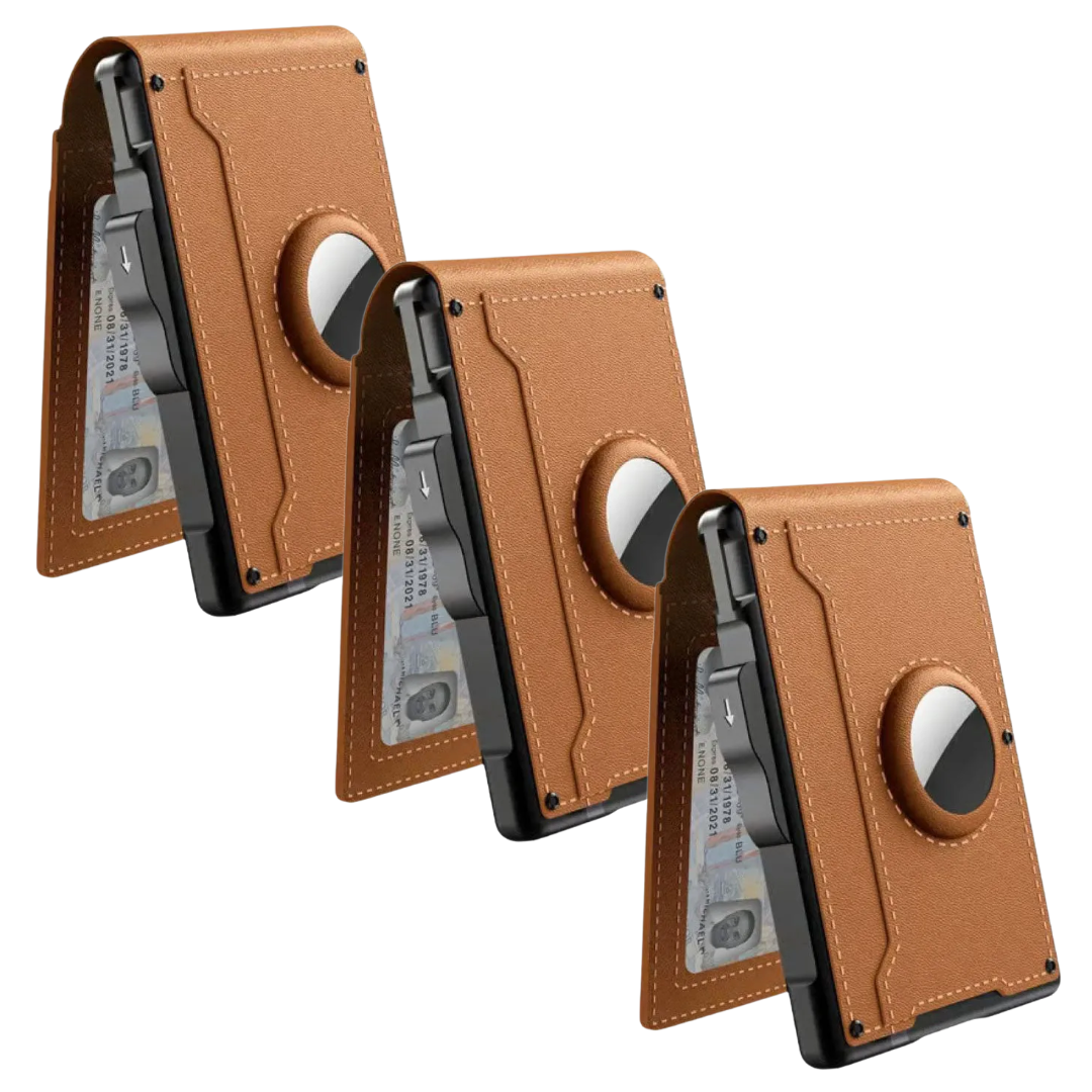 SwiftVault™ Heren Slim Leren Portemonnee