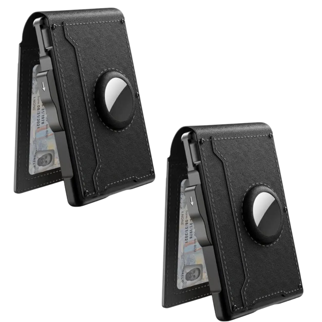 SwiftVault™ Heren Slim Leren Portemonnee