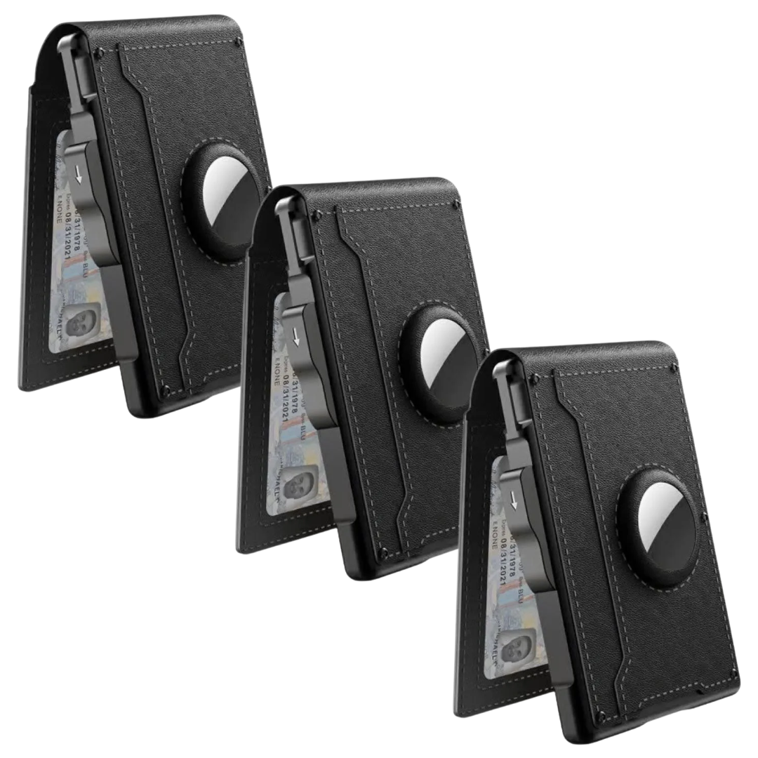 SwiftVault™ Heren Slim Leren Portemonnee